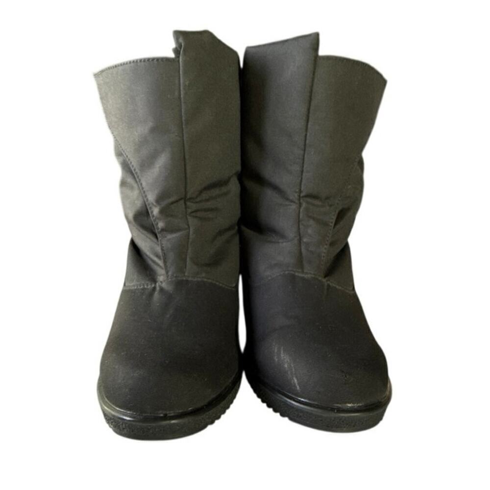 TOE WARMERS CANADA Fleece Lined Winter Boots in Black Easy On Womens 11 Narrow